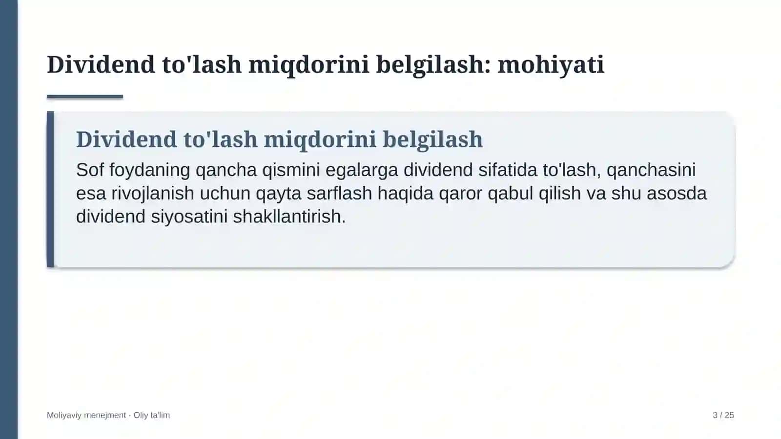 MOLIYAVIY MENEJMENT · OLIY TA'LIM 3