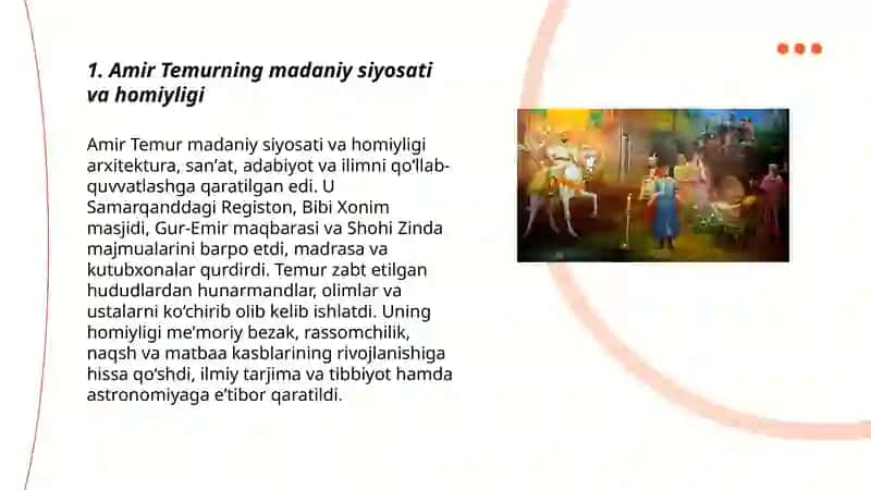 Amir Temur va Temuriylar davri madaniyati 3