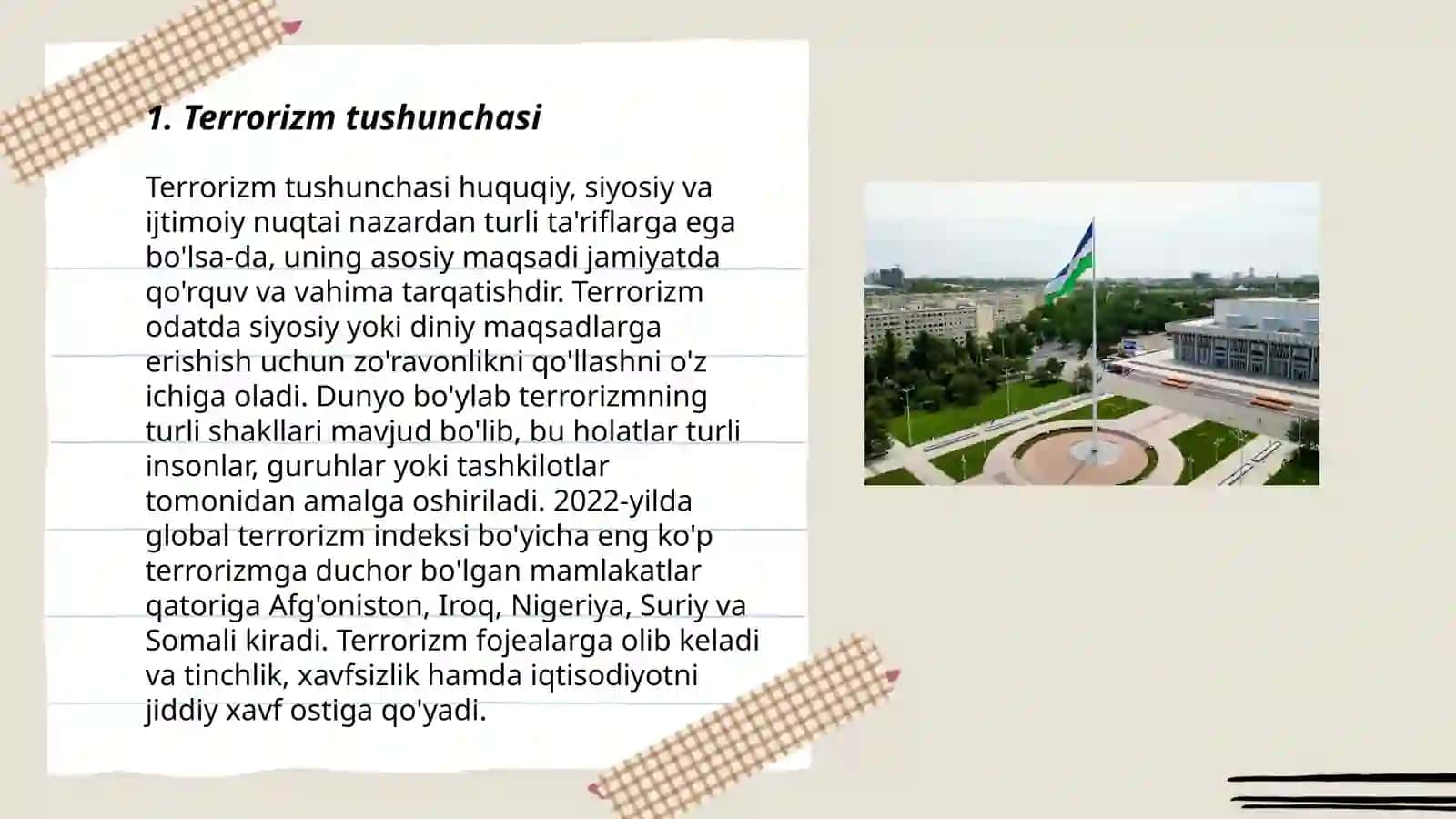 O‘zbekiston Respublikasi “Terrorizmga qarshi kurash to‘g‘risida”gi qonuni 3