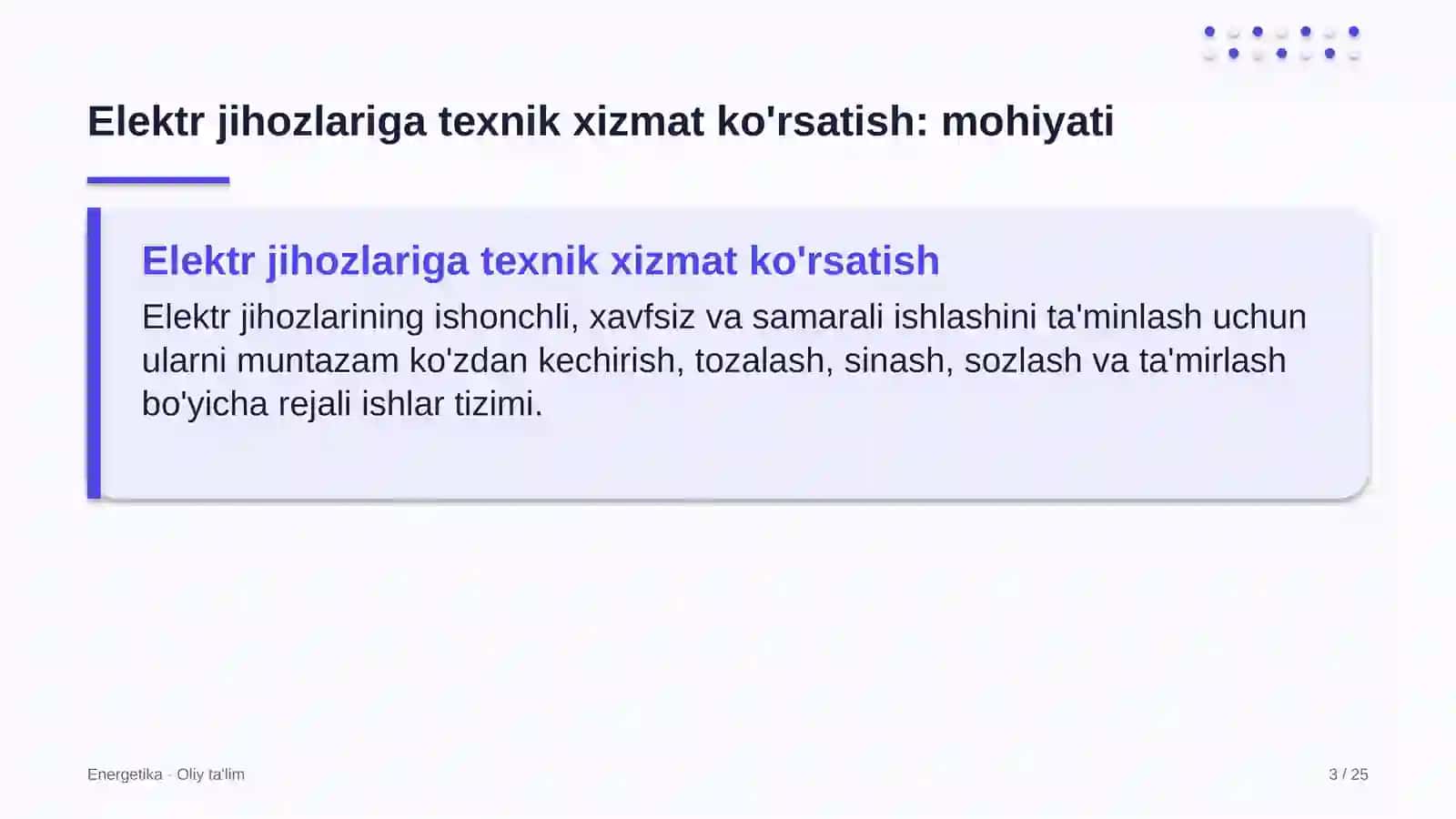 Kompyuter servis markazlarida elektr jihozlariga texnik xizmat ko'rsatish 3
