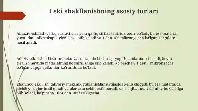 Eski Shakllanishning Asosiy Sabablari 3