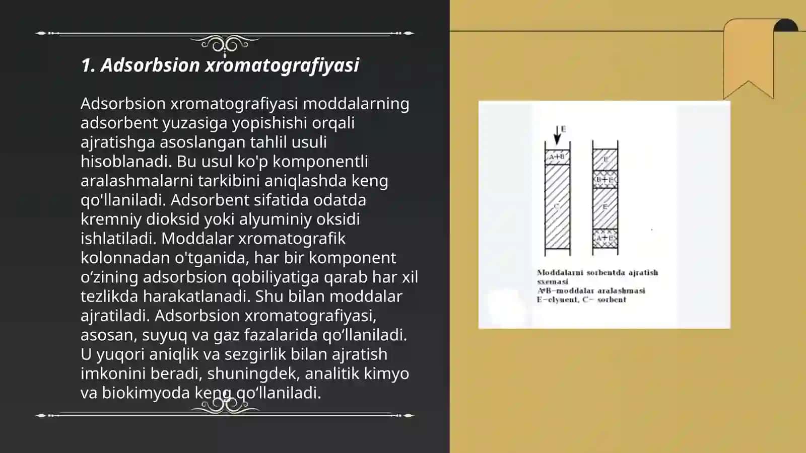 Xromatografik tahlil usullarining sinflanishi 3