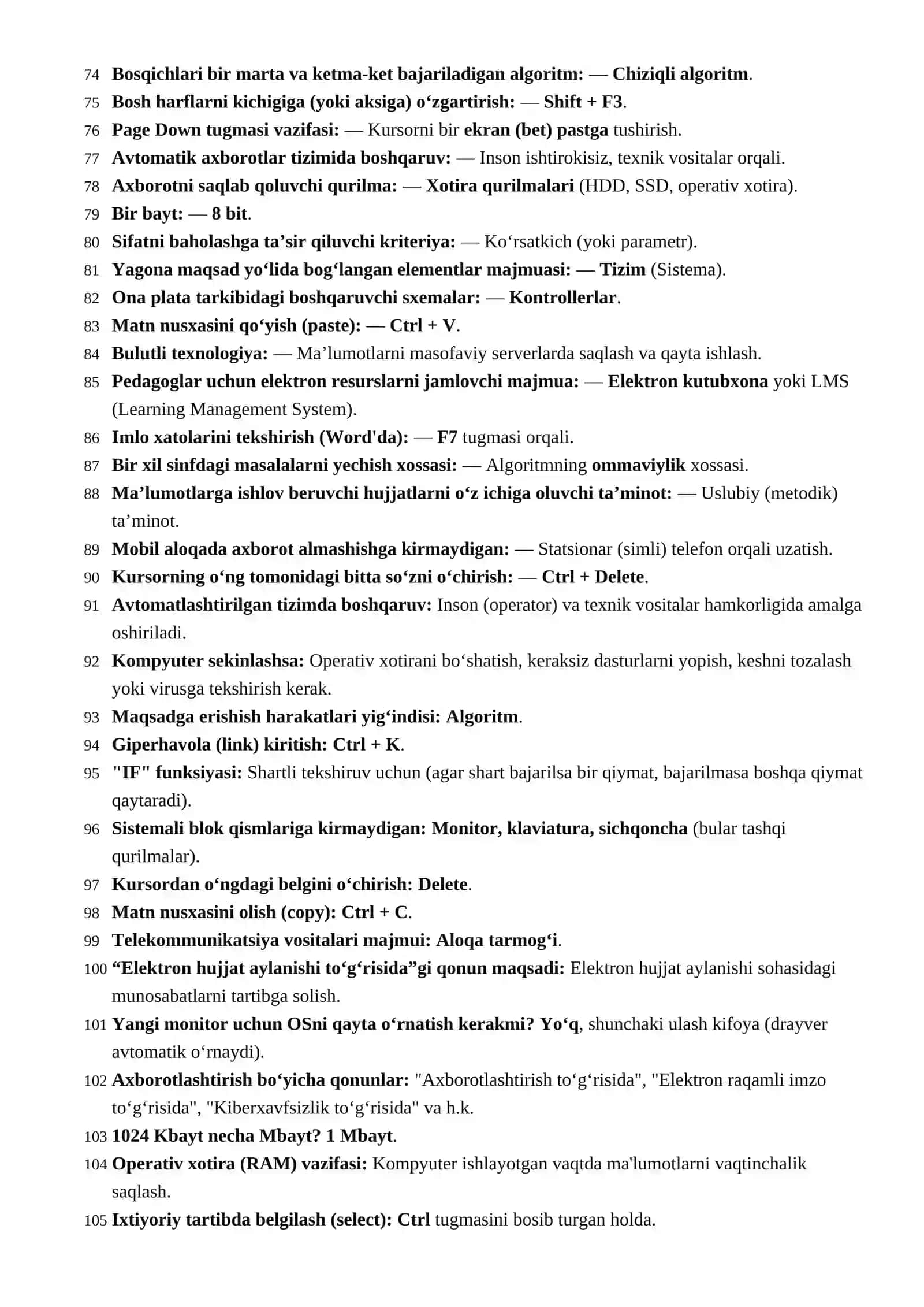 ARGOS savollari javoblari bilan AKT bo'yicha 3