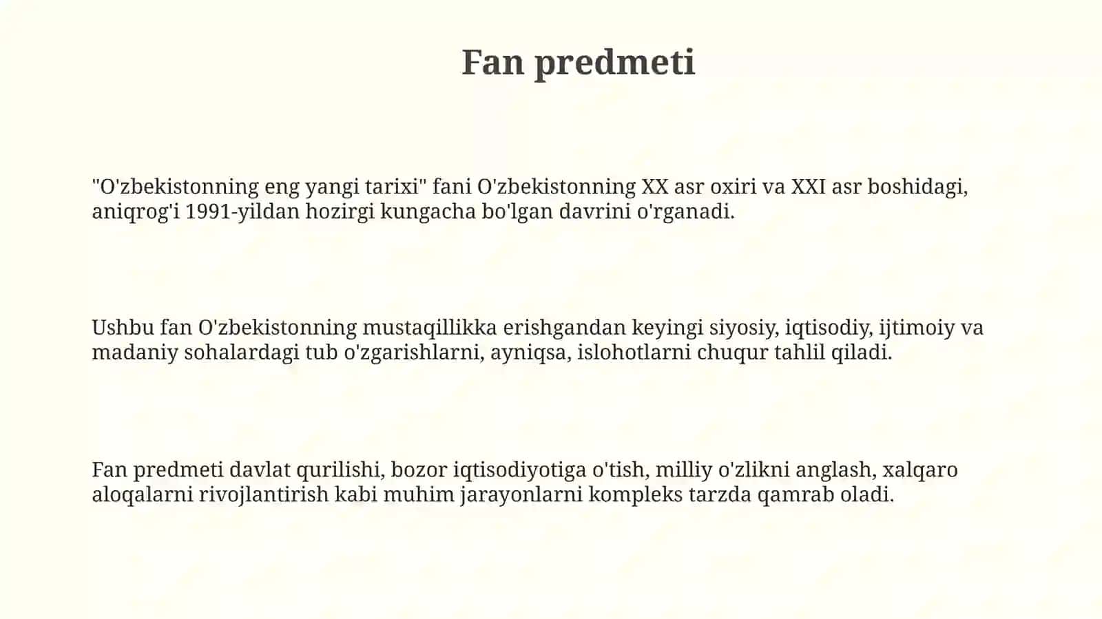 O'zbekistonning eng yangi tarixi 3