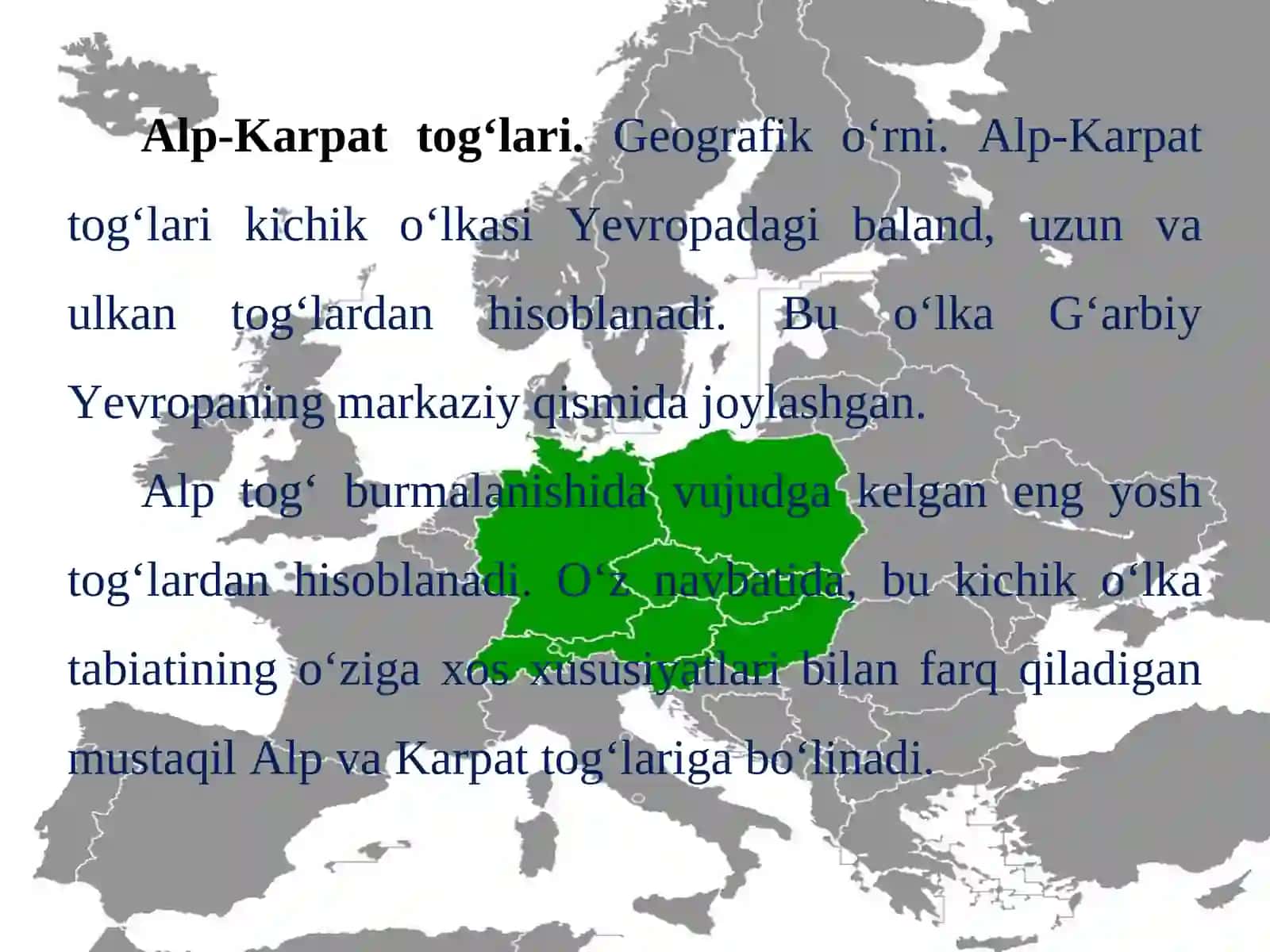O‘rta Yevropa 3
