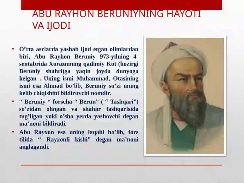 ABU RAYXON BERUNIYILMIY MEROSI 3
