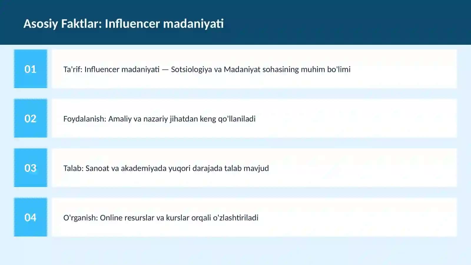 Influencer madaniyati 3