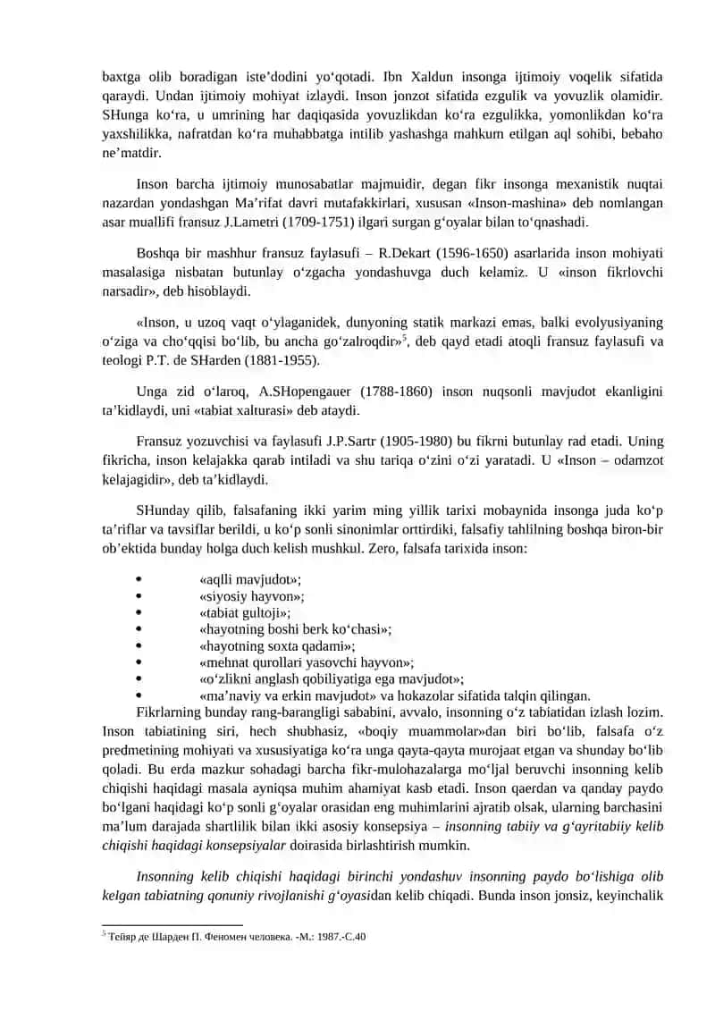 FALSAFIY ANTROPOLOGIYA (INSON FALSAFASI) 3