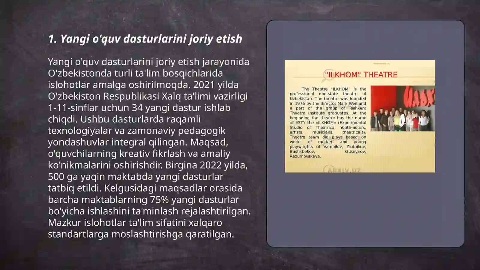 Yangi O'zbekistonda ta'lim tizimidagi islohotlar 3
