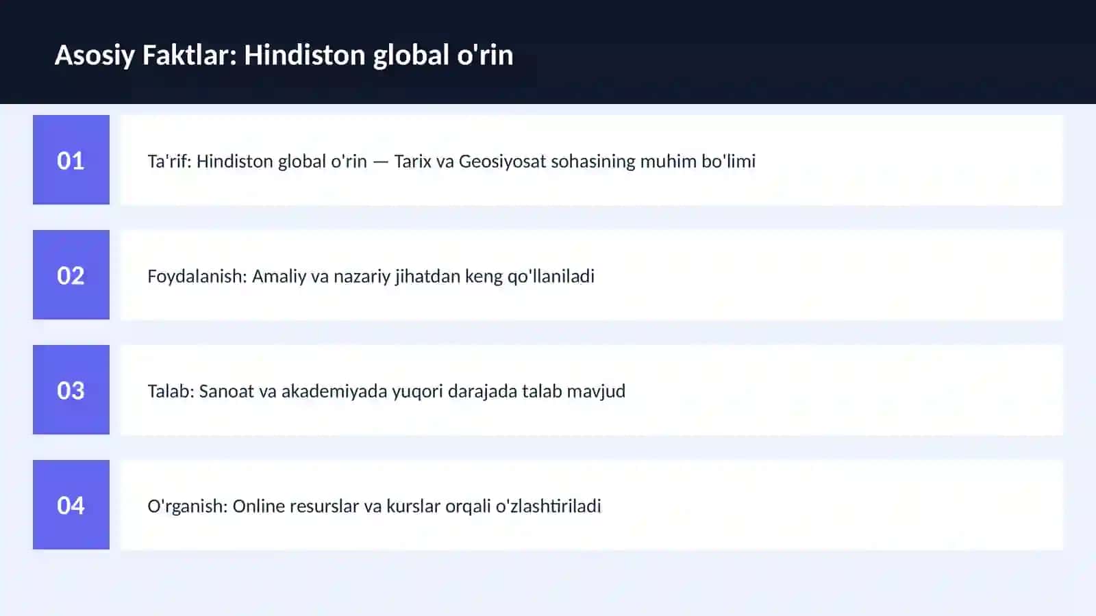 Hindiston global o'rin 3