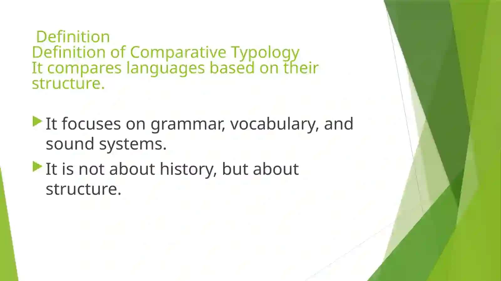 Comparative Typology as a Science 3
