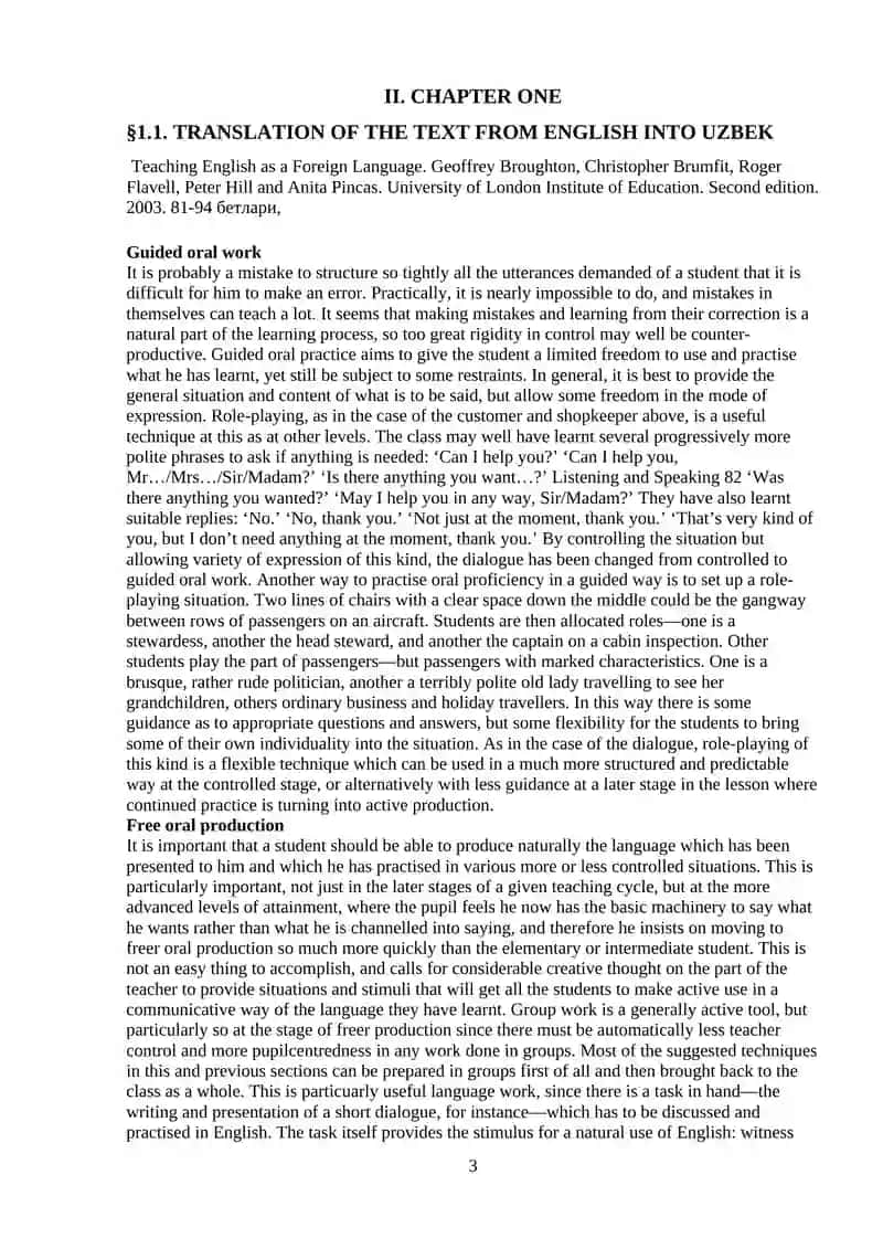 Course Paper on Teaching Speaking Skills 3