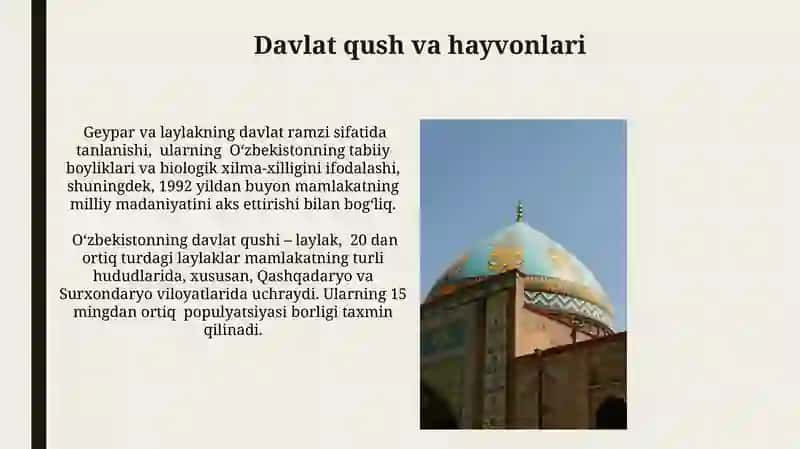 O'ZBEKISTON DAVLAT RAMZLARI 3
