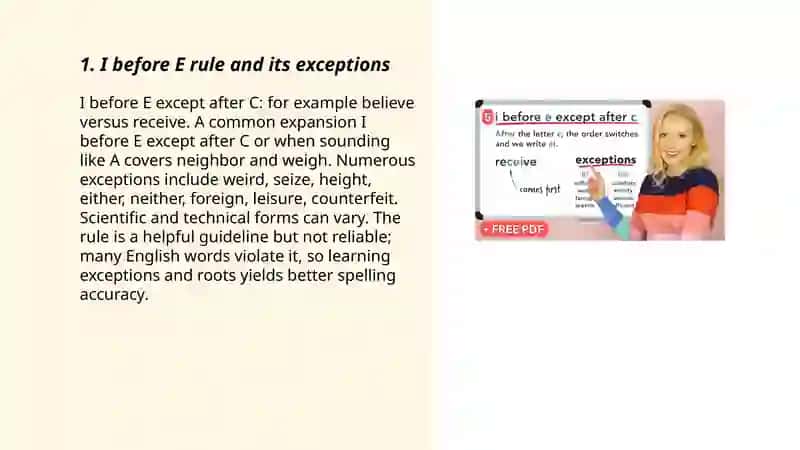 Spelling rules and Exceptions 3