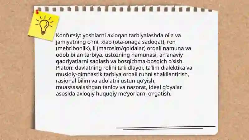 Sharq va G'arb mutafakkirlarining yosh avlodni tarbiyalashga oid qarashlari 3
