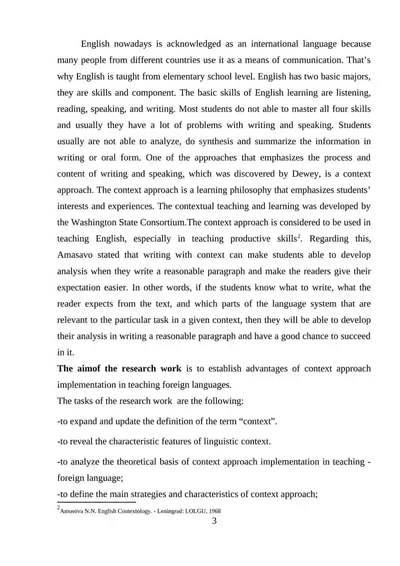 Teaching English through context approach 3