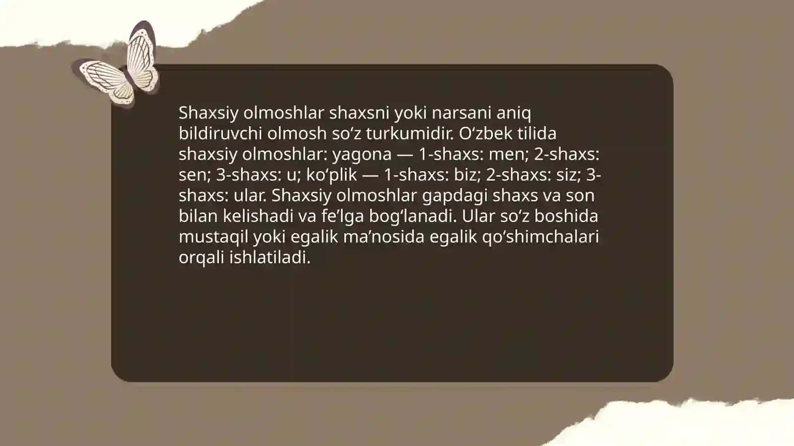 Olmosh soʻz turkumi 3