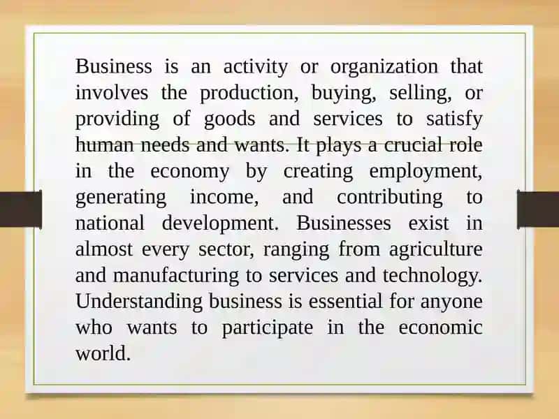 What is the business 3