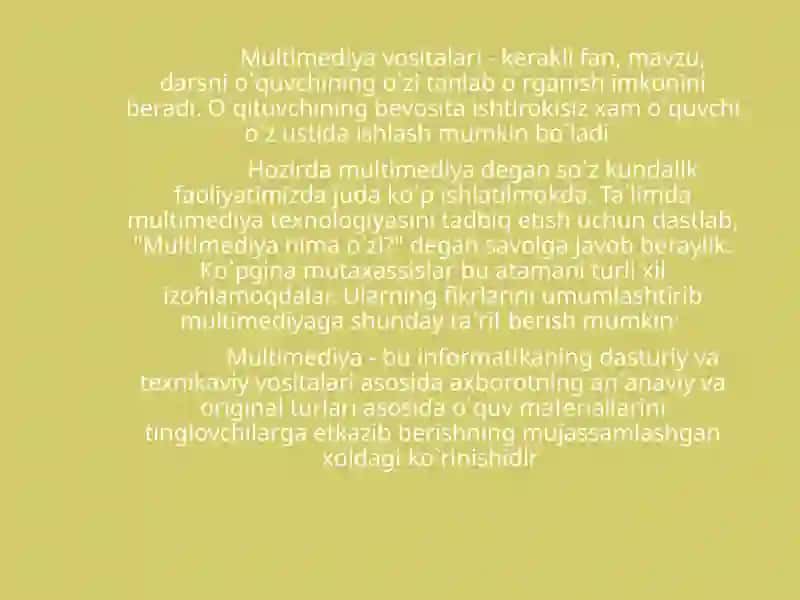 WINDOWS MUHITIDA MULTIMEDIYA IMKONIYATLARI 3