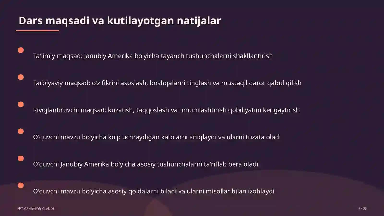 Janubiy Amerika (7-sinf) 3