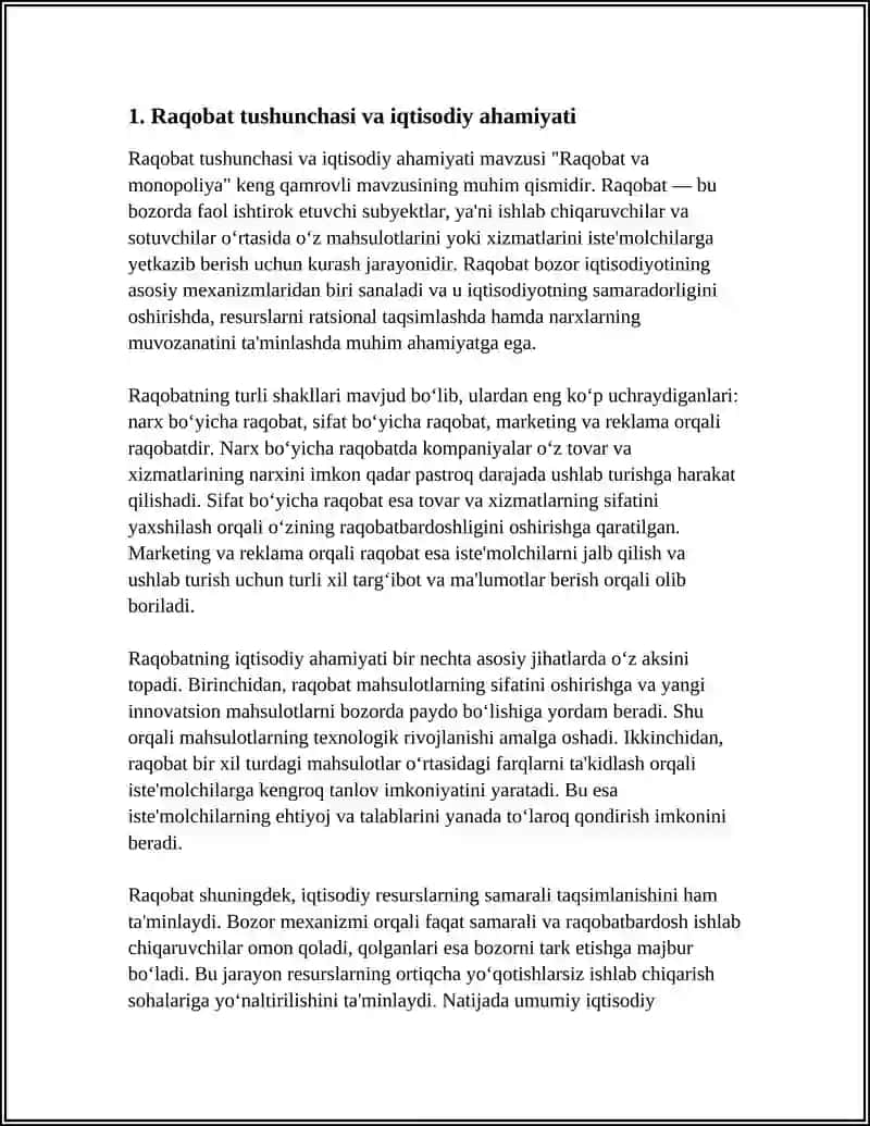 Raqobat va Monopoliya 3
