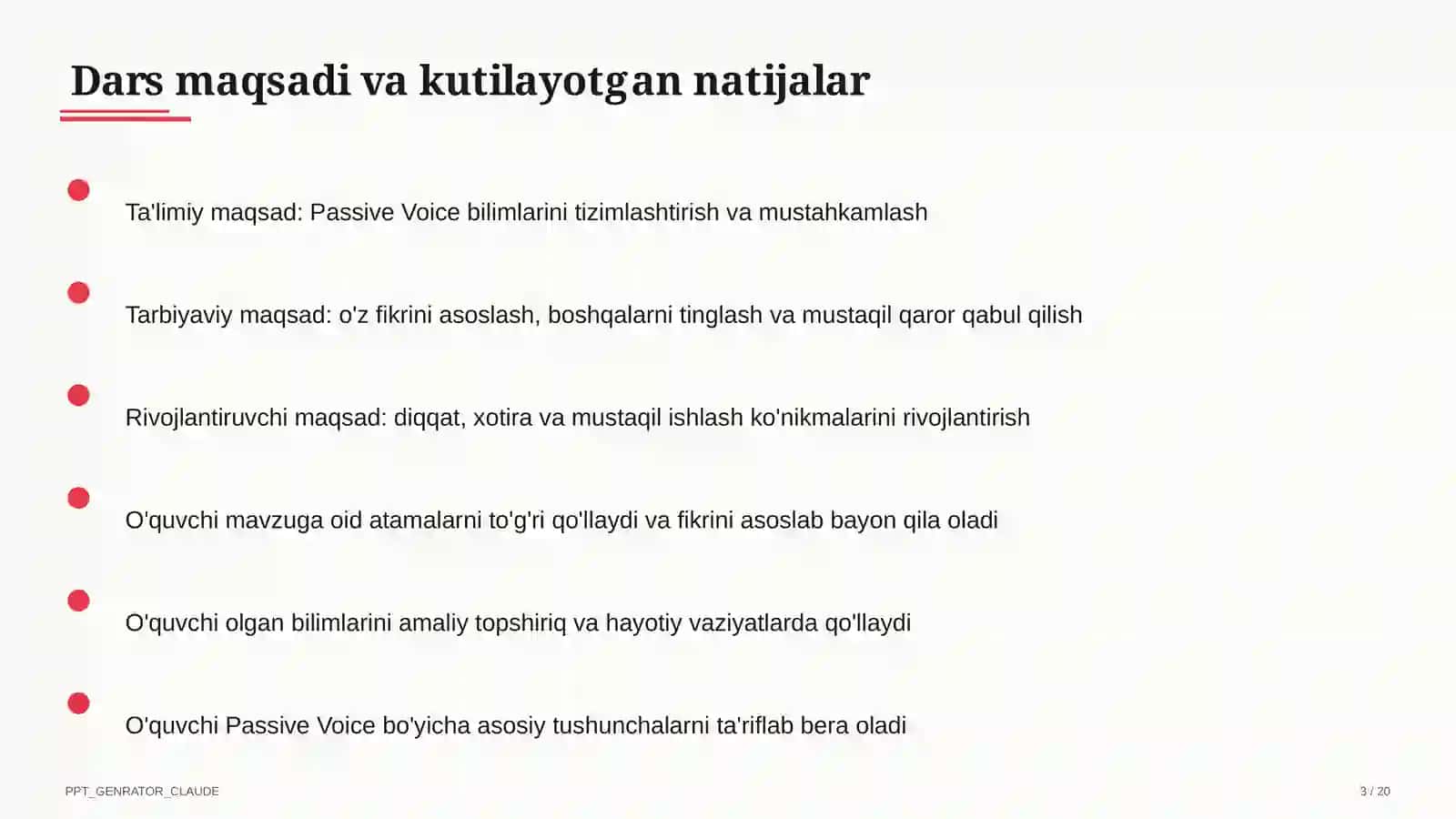 Passive Voice (9-sinf) 3