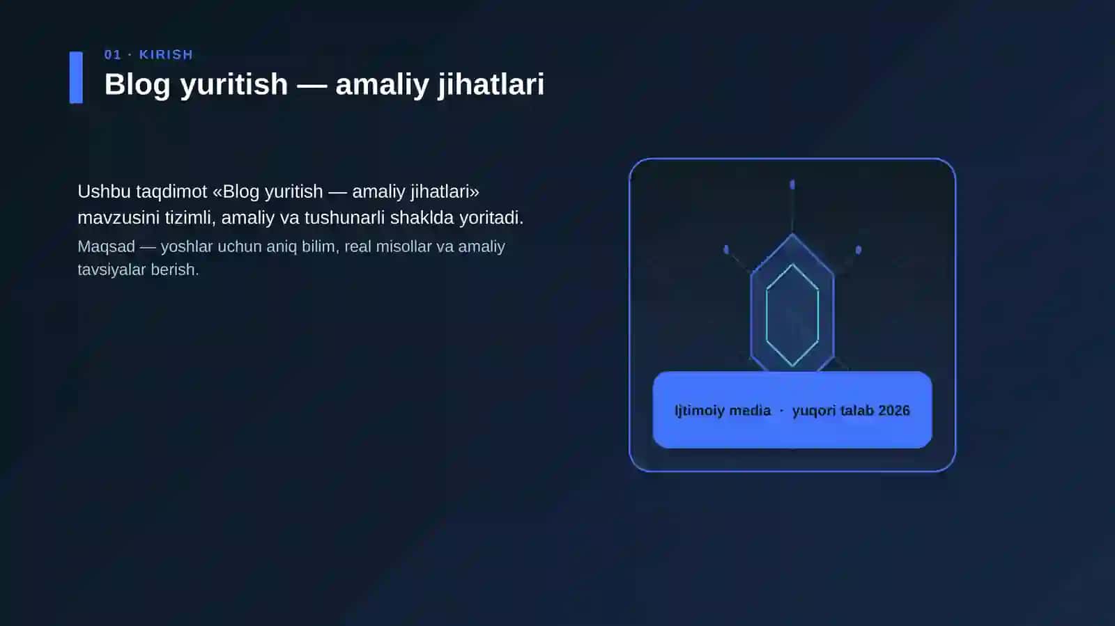 Blog yuritish — amaliy jihatlari 3