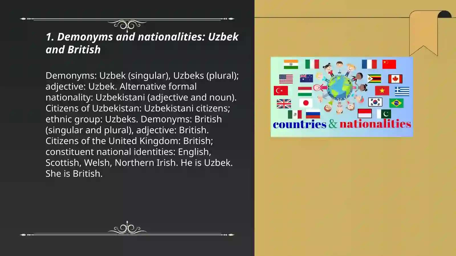 Demonyms and Nationalities 3