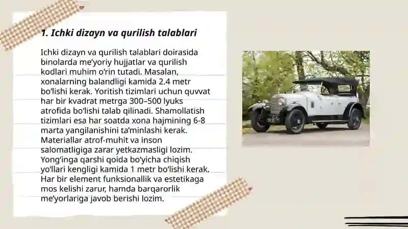Ichki dizayn va qurilish talablari 3