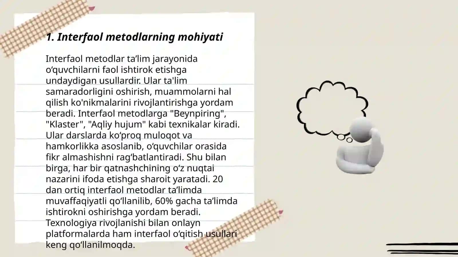 Interfaol Metodlarni Qo'llash 3