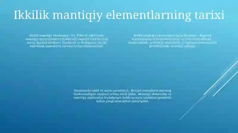 Ikkili Mantiqiy Elementlar 3
