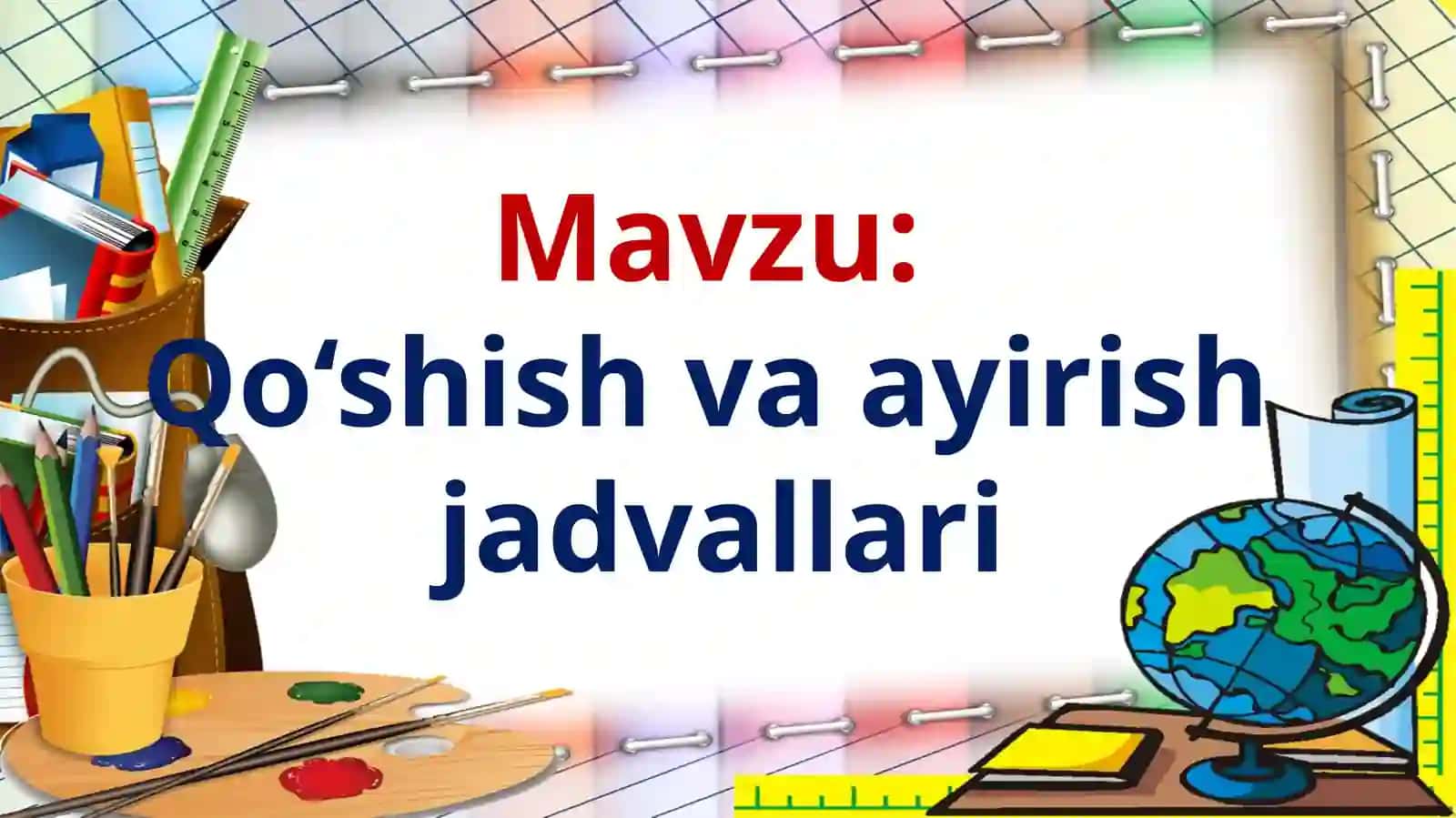 MATEMATIKA 1-SINF 3