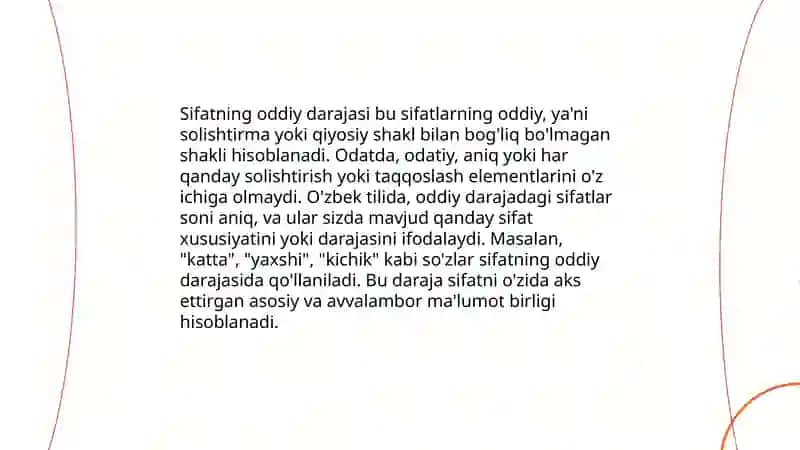 Lotin tilidan sifat darajalari 3