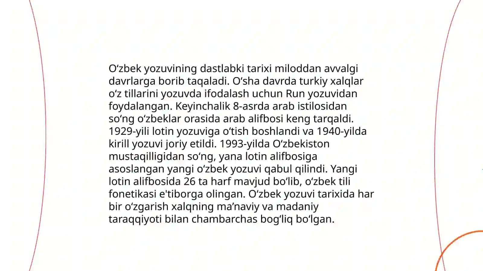 Grafika.O'zbek yozuvi tarixi 3