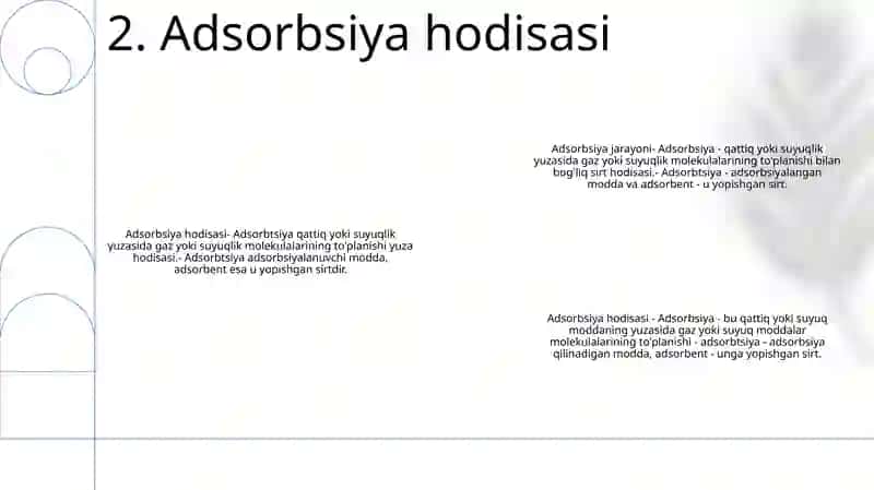Adsorbsiya Jarayoni 3