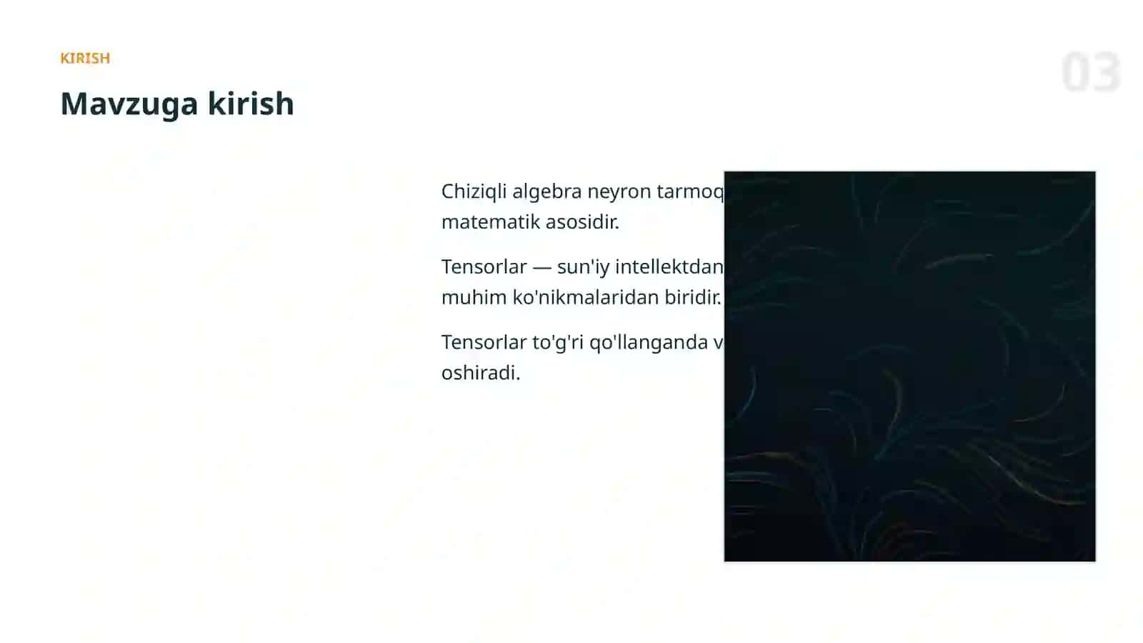 CHIZIQLI ALGEBRA VA AI 3