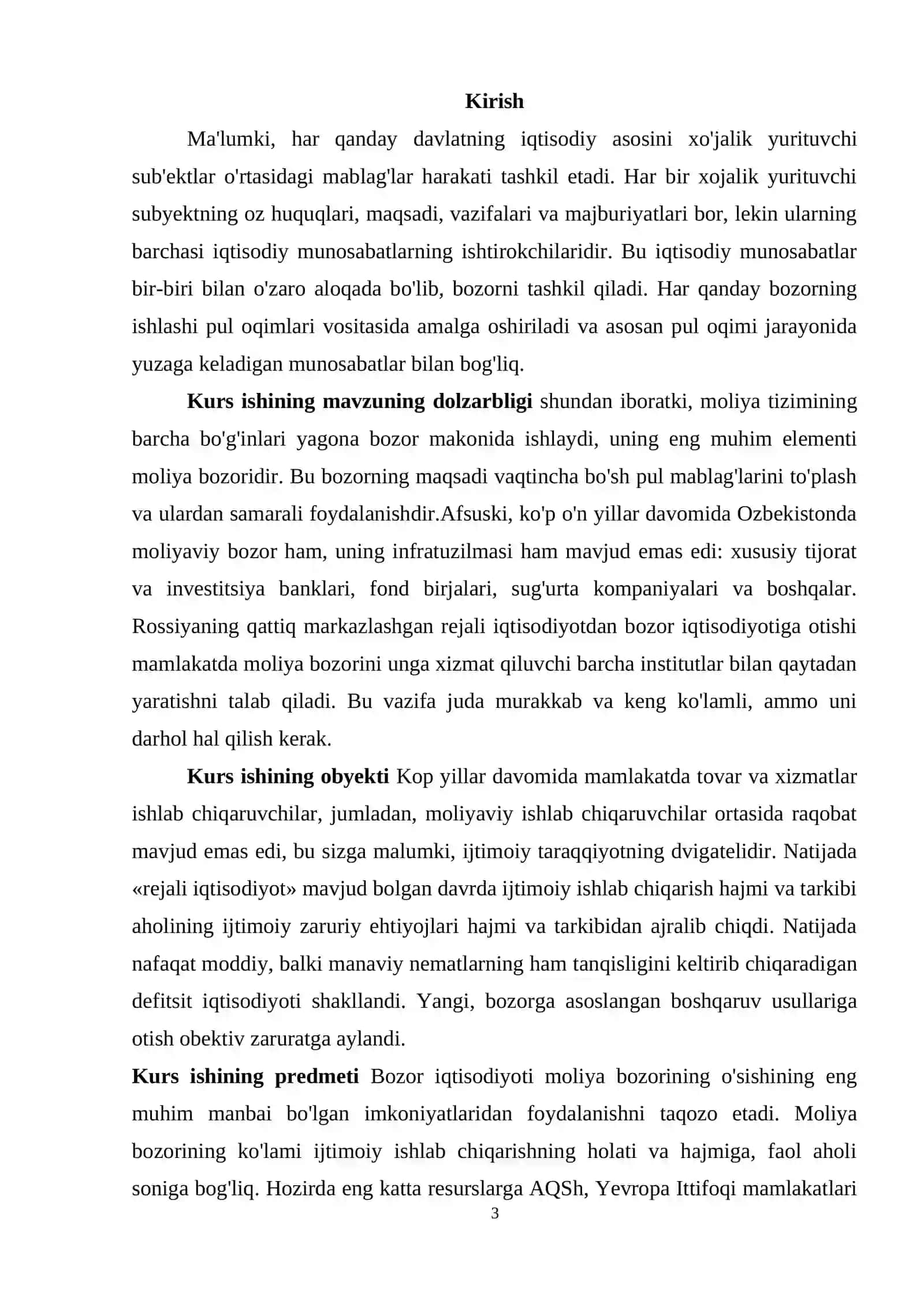KURS ISHI: Xalqaro valyuta-kredit munosabatlarinig vujudga kelishi va amal qilishi 3
