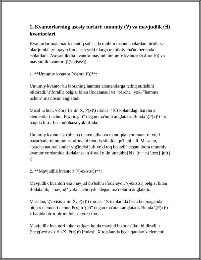 KVANTORLARNI QOʻLLASH 3