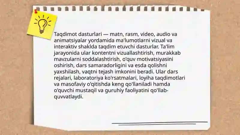 Taqdimot Dasturlari bilan Ishlash 3