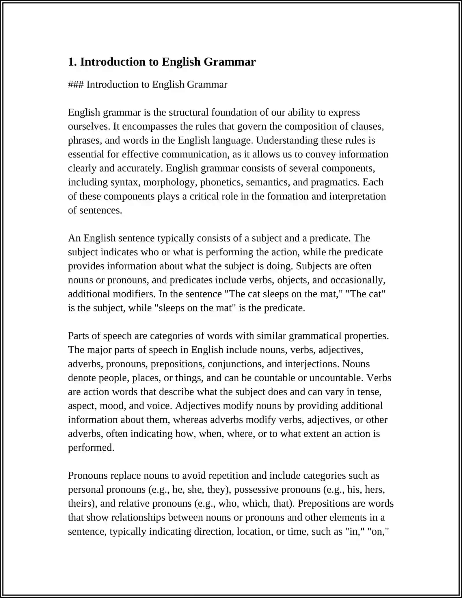 Introduction to English Grammar 3