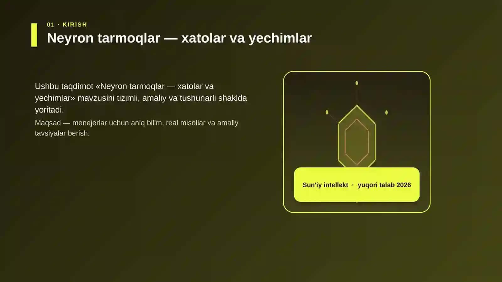Neyron tarmoqlar — xatolar va yechimlar 3