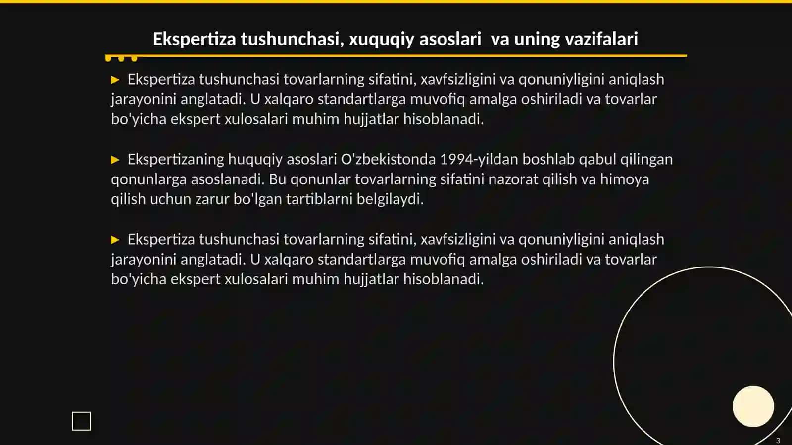 Tovarlar kimyosi 3