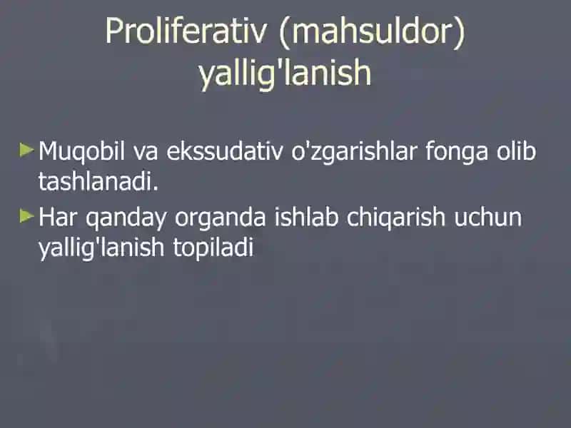 Proliferativ(mahsuldor)yallig'lanish 3