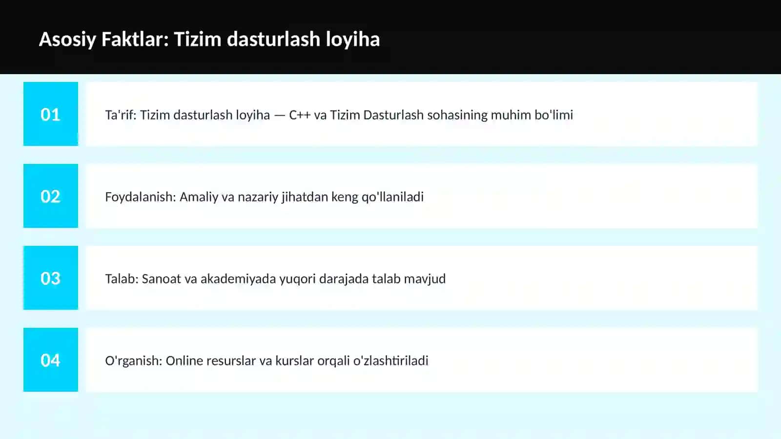 Tizim dasturlash loyiha 3