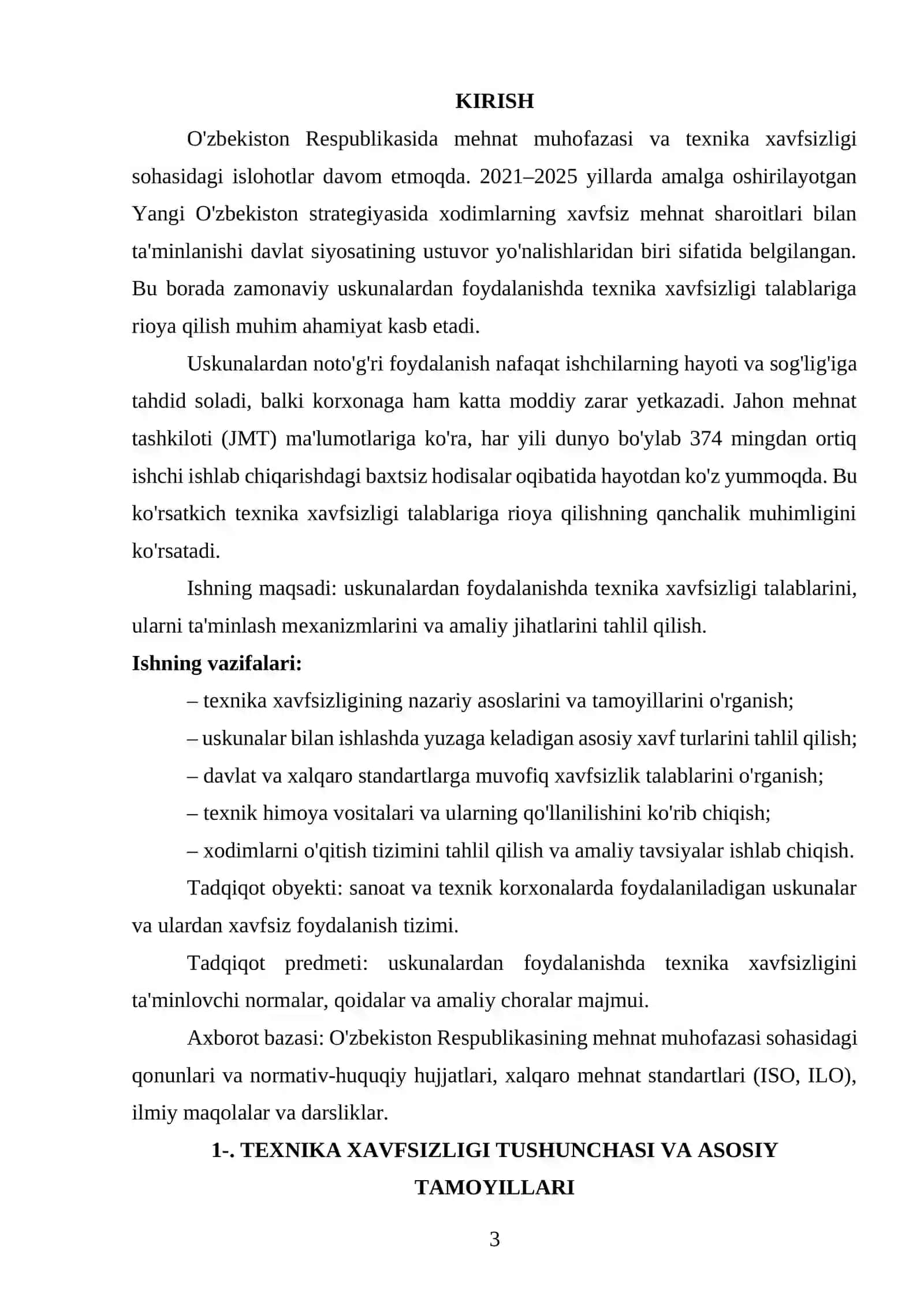 Uskunalardan foydalanishda texnika xavfsizligi talablari 3