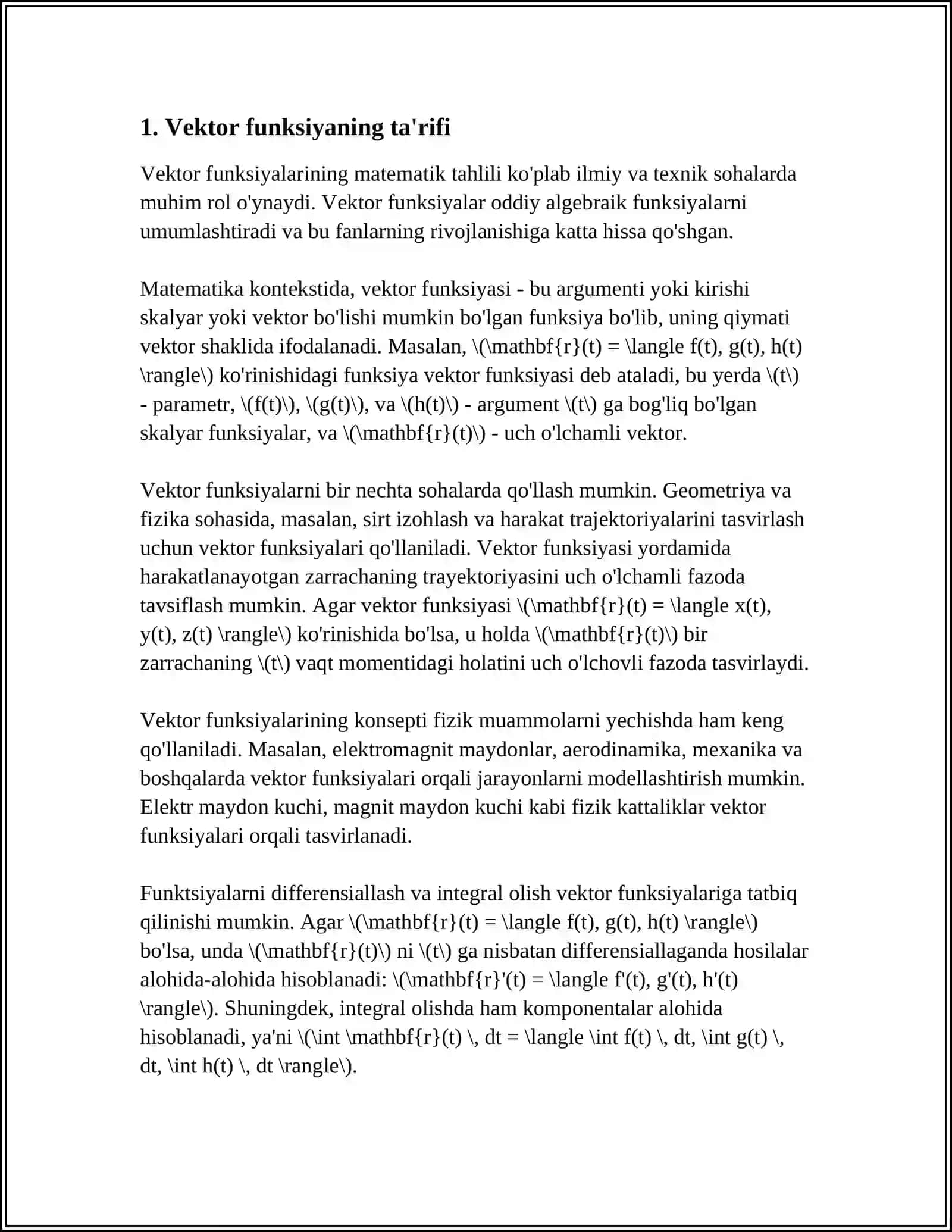 VEKTOR FUNKSIYA 3