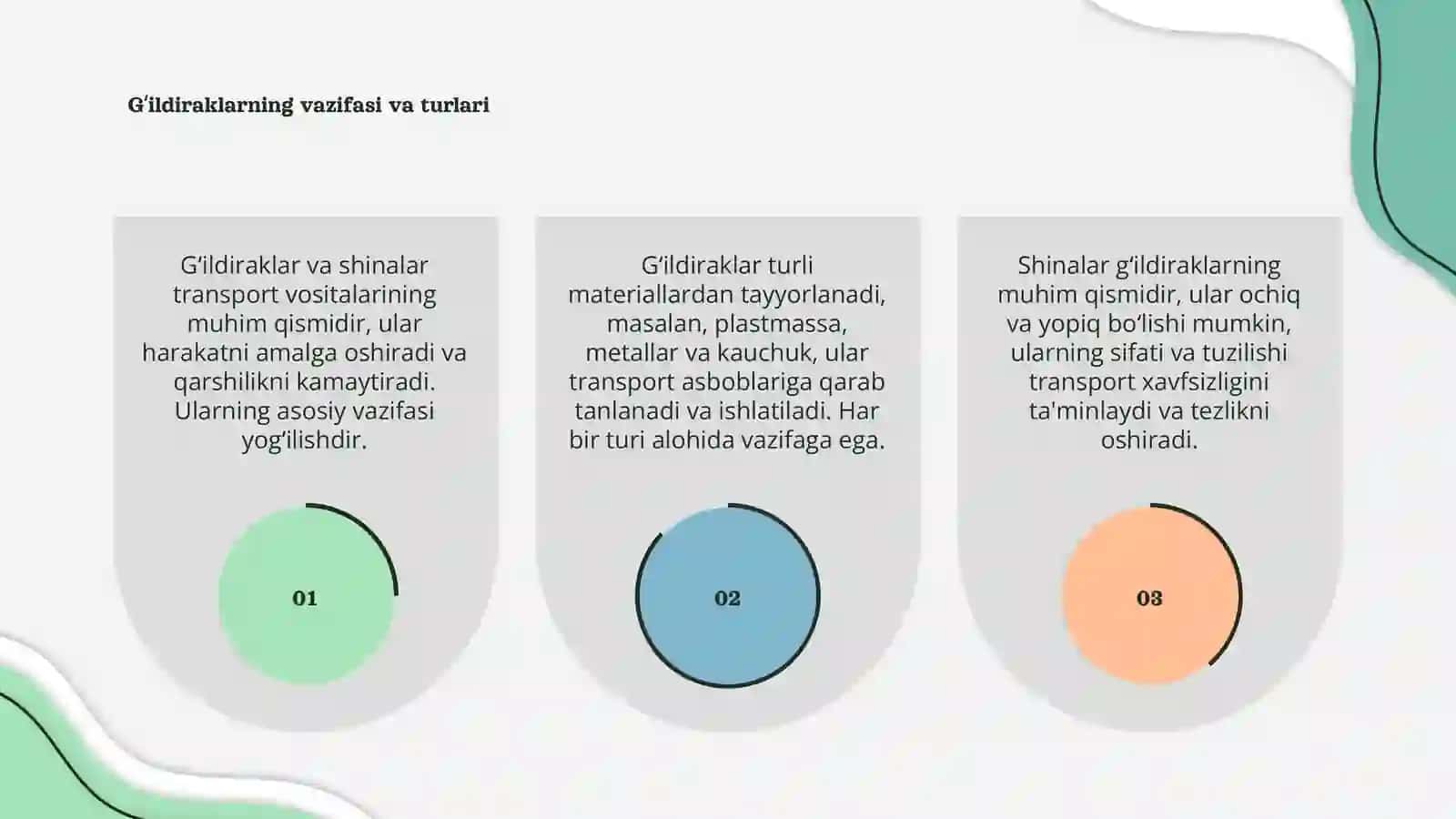 G‘ildirak va shinalar 3