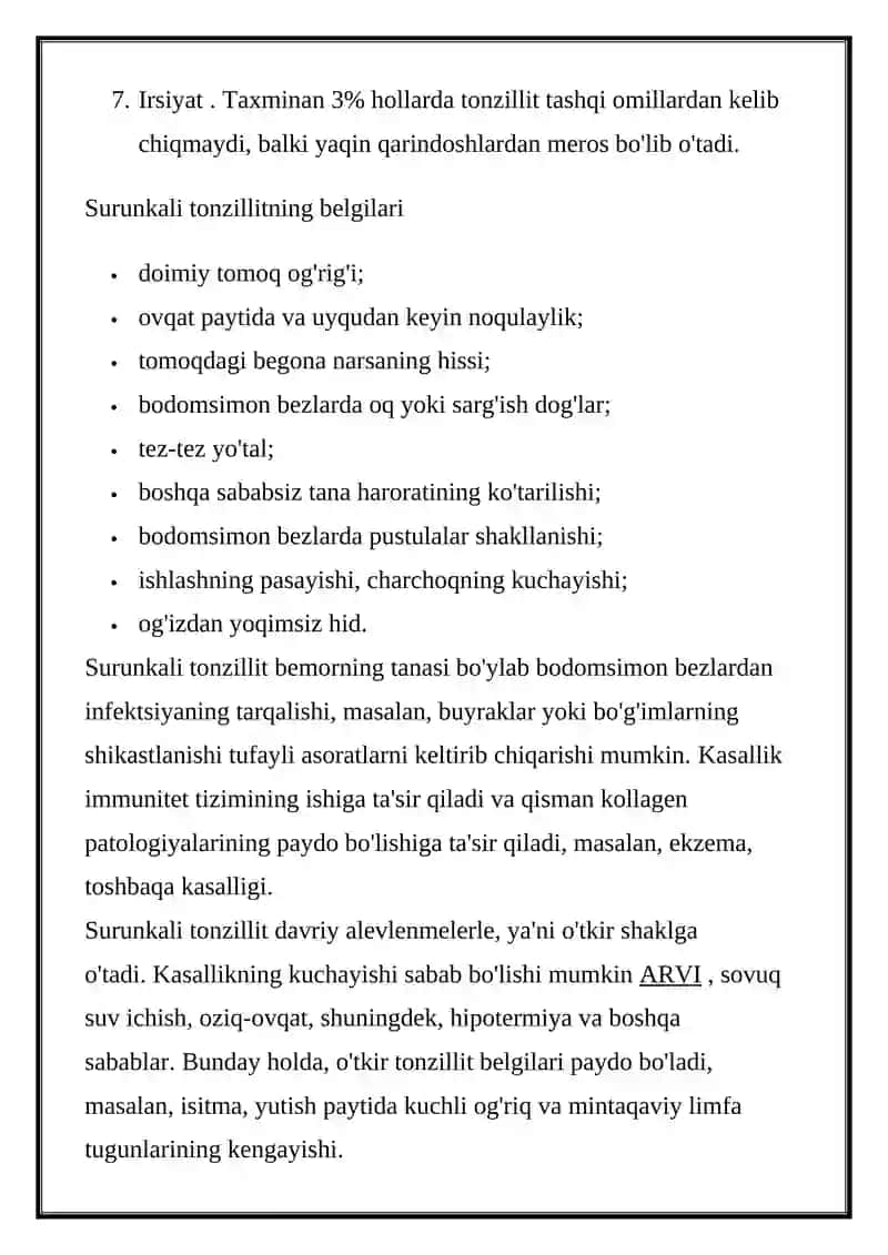 Surunkali tonzillit 3