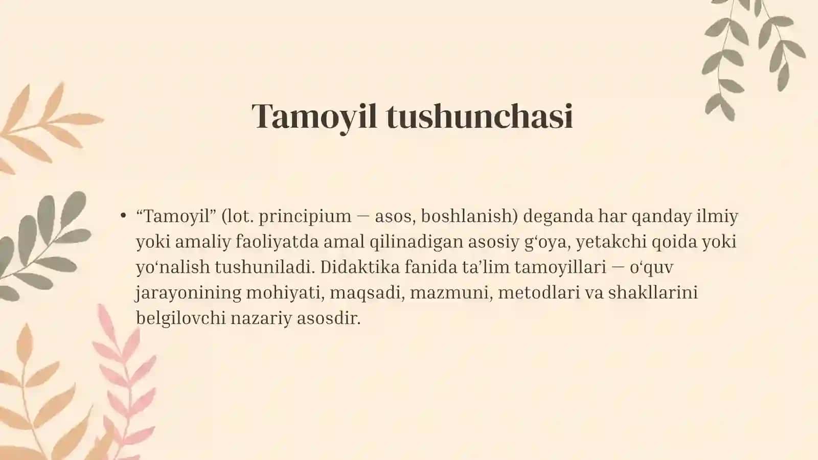 Ta’lim tamoyillari va qoidalari 3