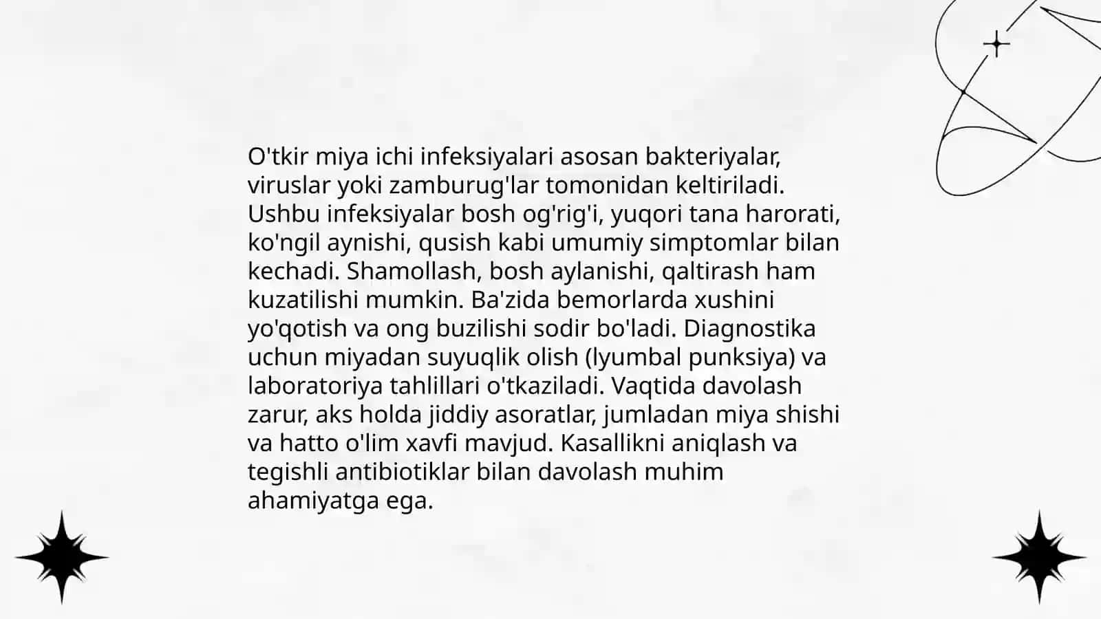 O'togen miya ichi asoratlari(otogen miningit,miyacha abssesi) 3